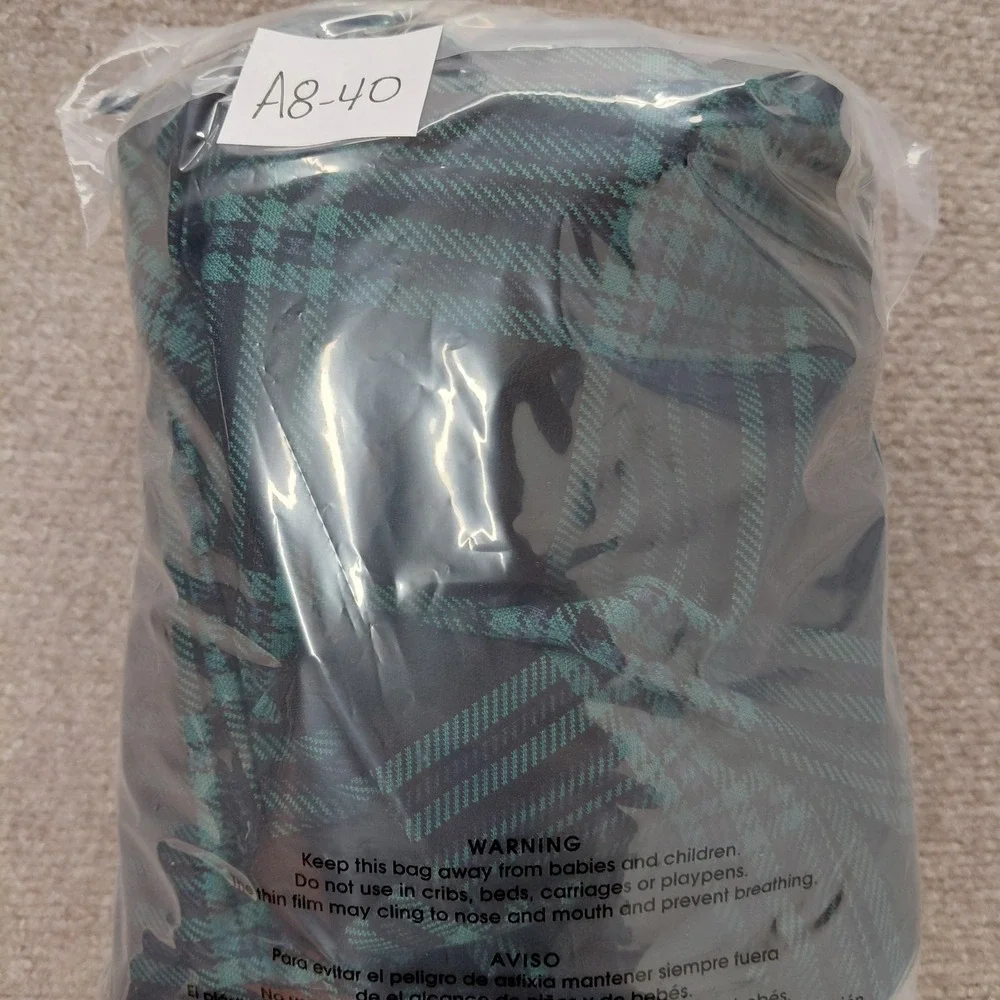 Free Assembly Long Plaid Blazer Youth Girls XL 14/16 Green Blue Black Preppy